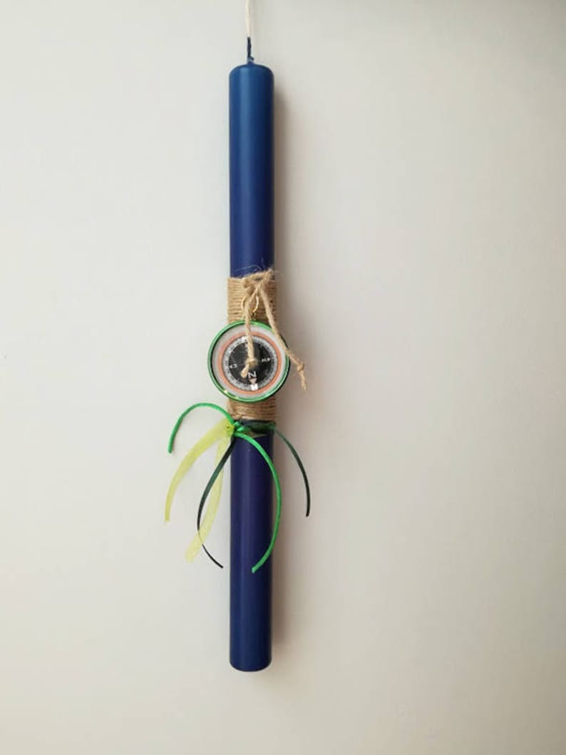 Compass Easter Candle Boys' Greek Easter Candle With a Etsy