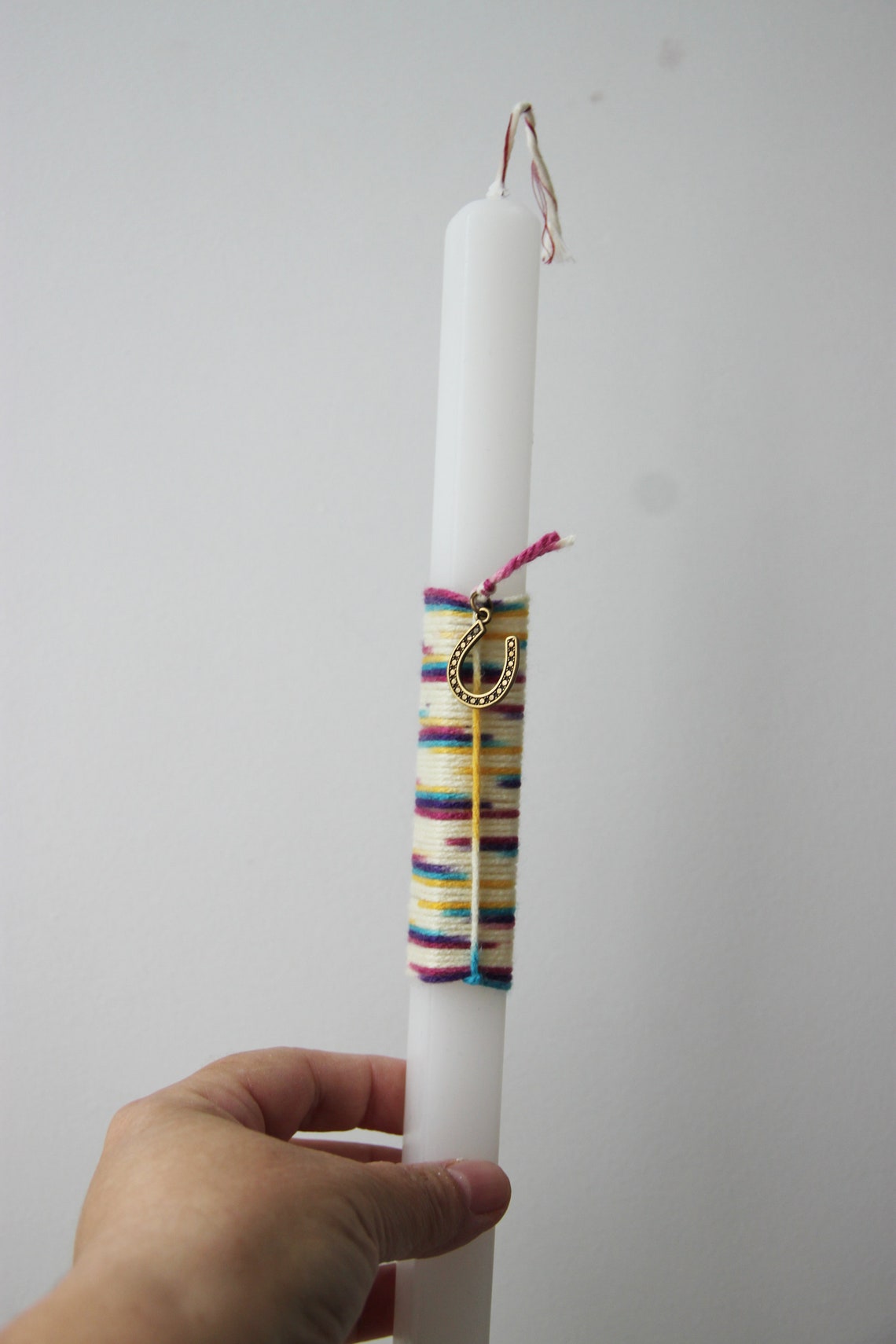 Greek Easter Candle for Grownups Square White Candle With Etsy