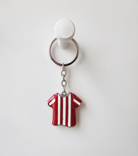 Red white jersey, football jersey key chain, alloy and enamel soccer jersey key ring, μεταλλικο μπρελοκ Ολυμπιακός