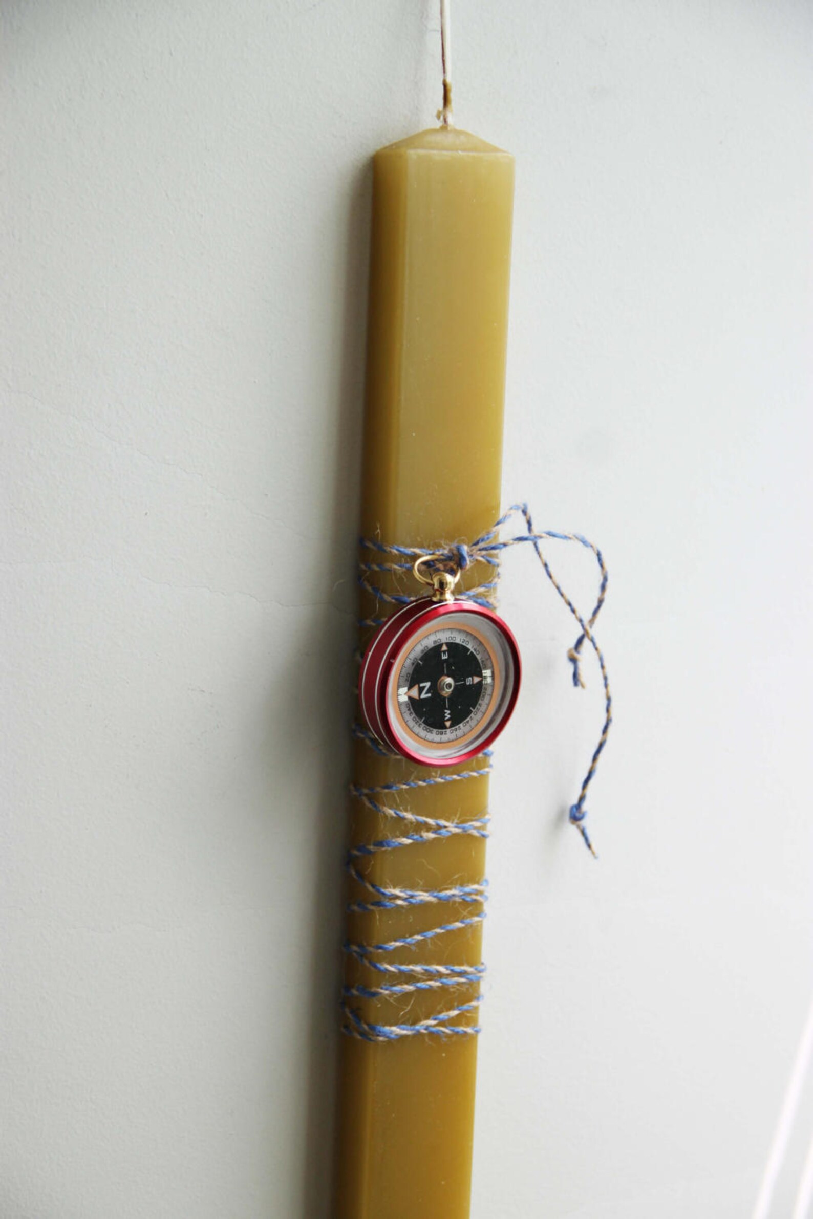 Compass Easter candle boys' Greek Easter candle with a Etsy