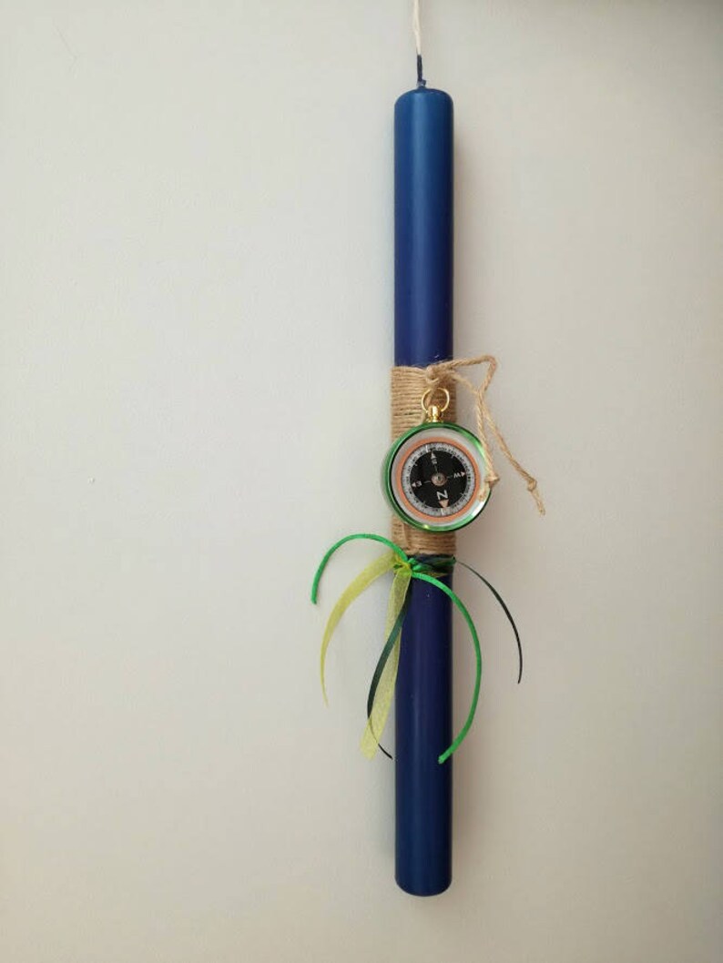 Compass Easter Candle Boys' Greek Easter Candle With a Etsy