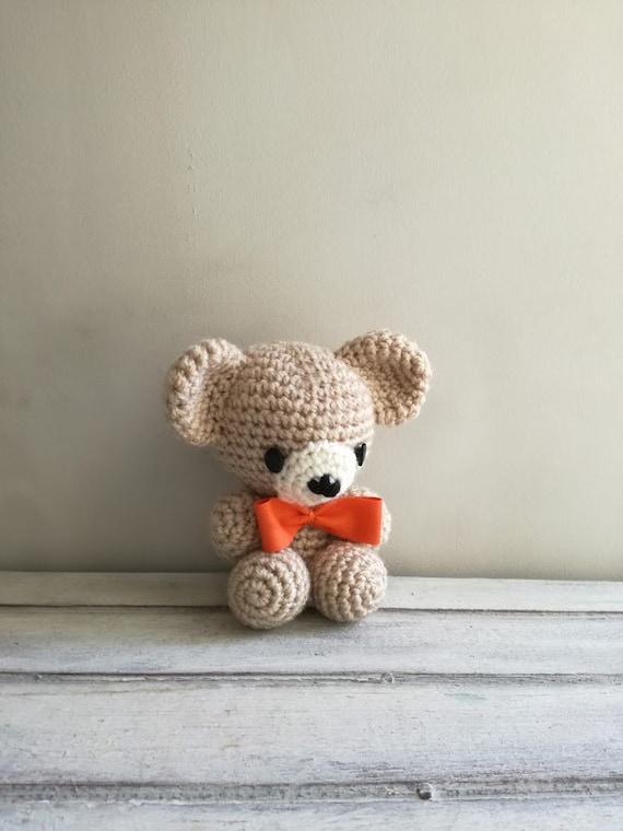 Amigurumi teddy bear, crochet stuffed plush teddy, handmade plush toys teddy bear, baby shower gift, cutest sitting teddy, toddlers gift