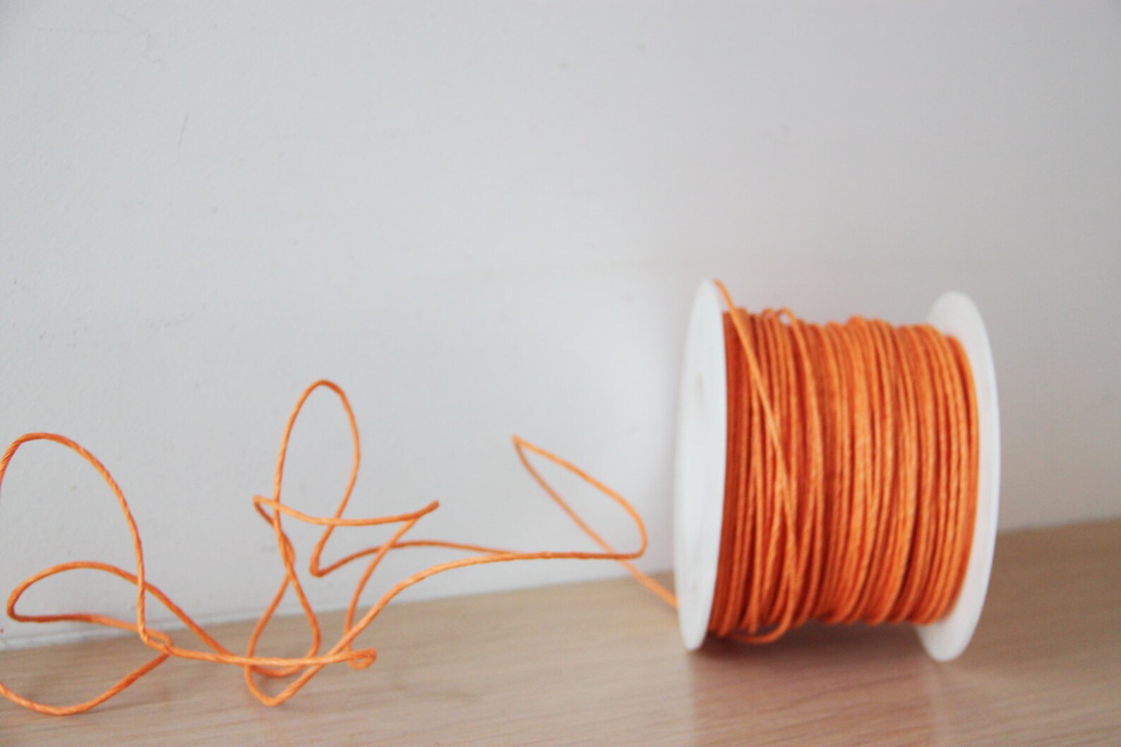 Orange paper cord flexible craft making cord of paper with Etsy