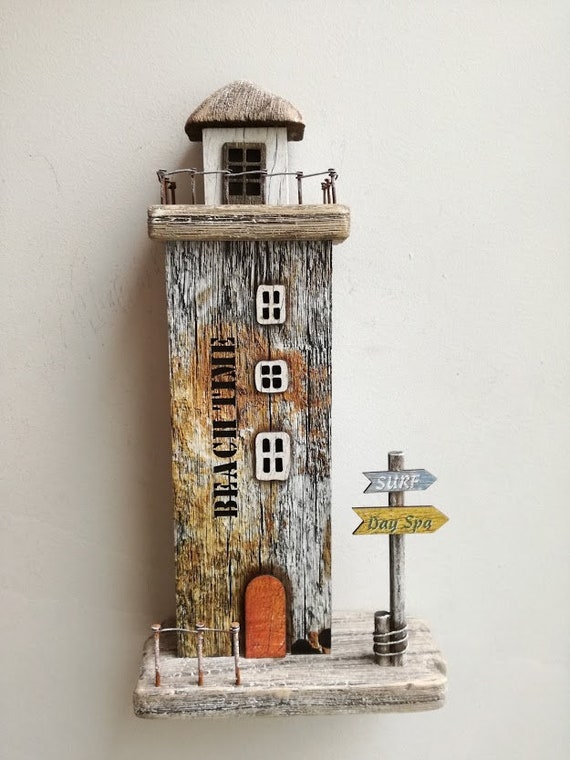 Wooden on sale lighthouse lamp