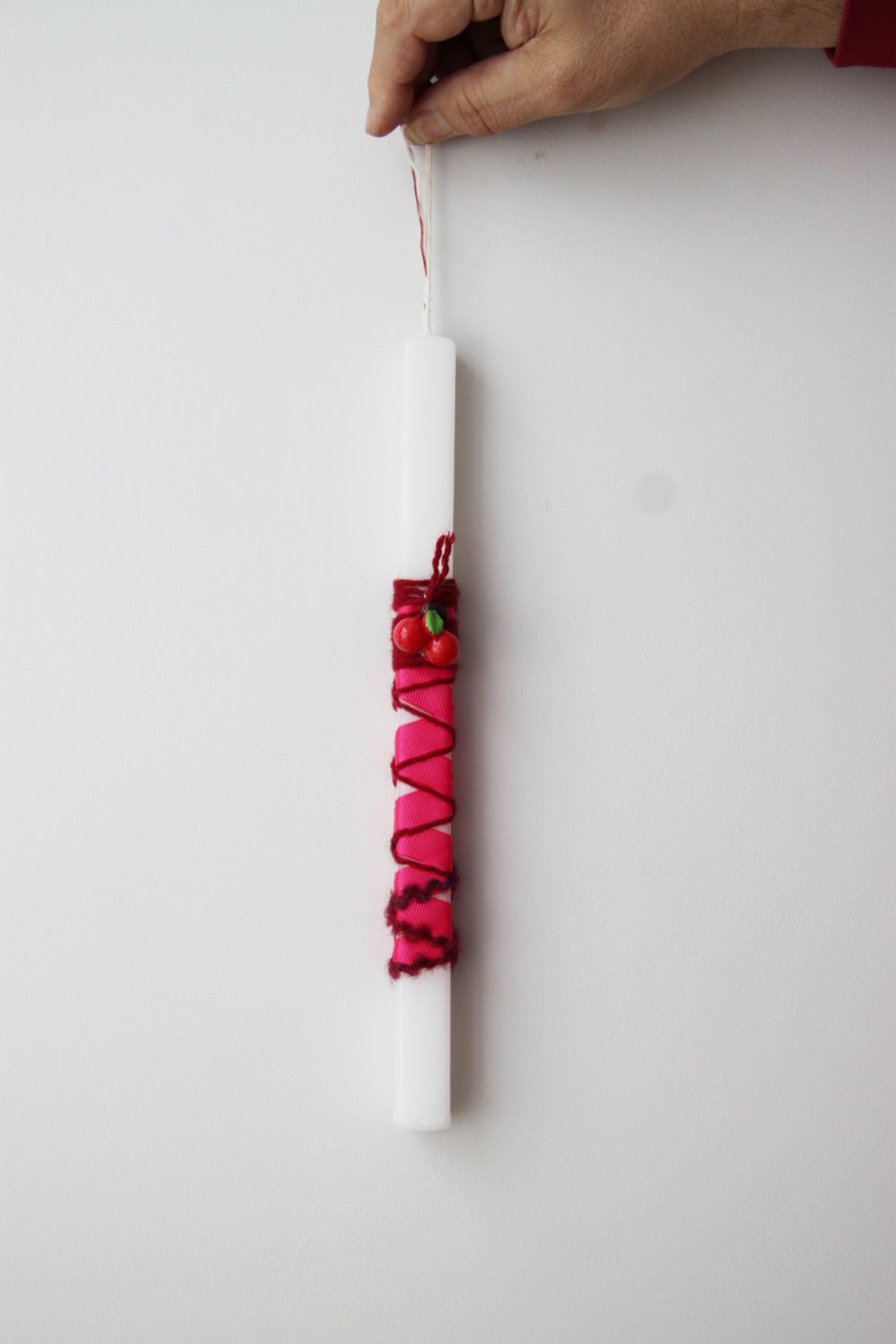 Greek Easter Candle for Girls Square White Candle With Etsy