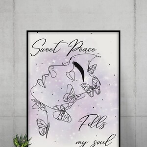 Peace Inspirational Decor | Just breathe Printable | Home Decor | Inspirational Quote | Motivational | Digital Download | Mental Health