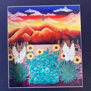 My Sisters Kitchen Taos New Mexico Landschaft Matte Vinyl Aufkleber