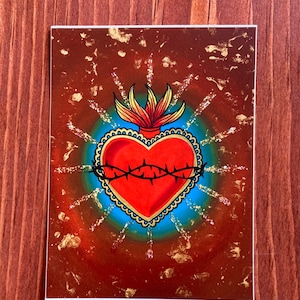 Heiliges Herz katholischer Vinyl Aufkleber Strumpfstopf