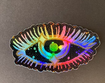 All Seeing Eye Holographic Vinyl Sticker