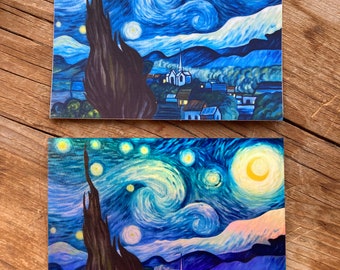 Fan Art Starry Night Van Gogh Vinyl Matte/Holographic Sticker