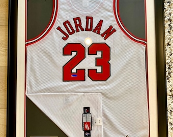 RARE - Michael Jordan Signed Limit Edition Chicago Bulls Authentic "Mr. June" VI Nike Jersey Autographed and Framed Display #48 of 123 (UDA)