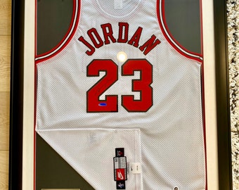 RARE - Michael Jordan Signed Limit Edition Chicago Bulls Authentic "Mr. June" VI Nike Jersey Autographed and Framed Display #48 of 123 (UDA)