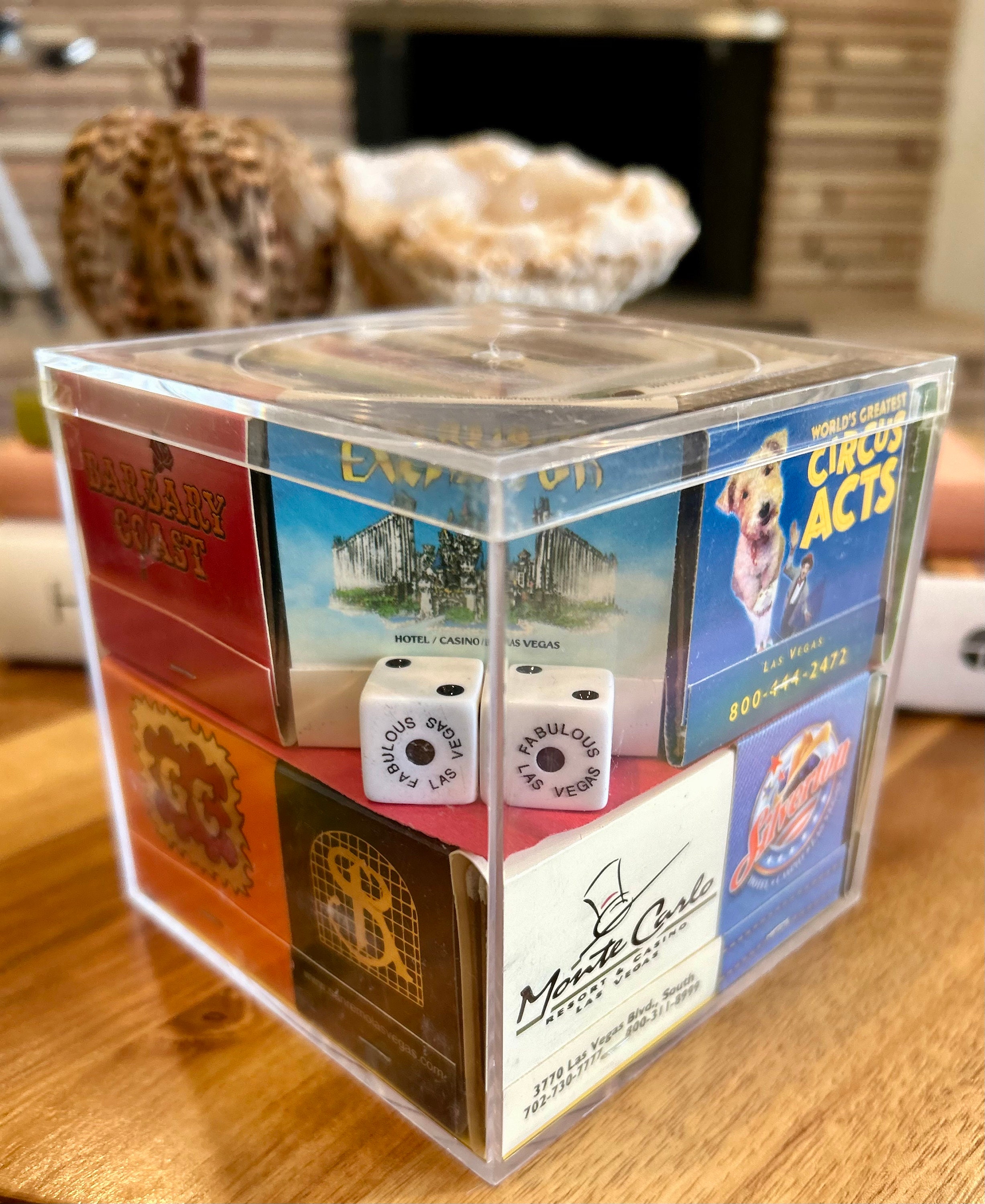 Vintage Las Vegas Matchbook Cube Souvenir Featuring Famous Casinos and ...