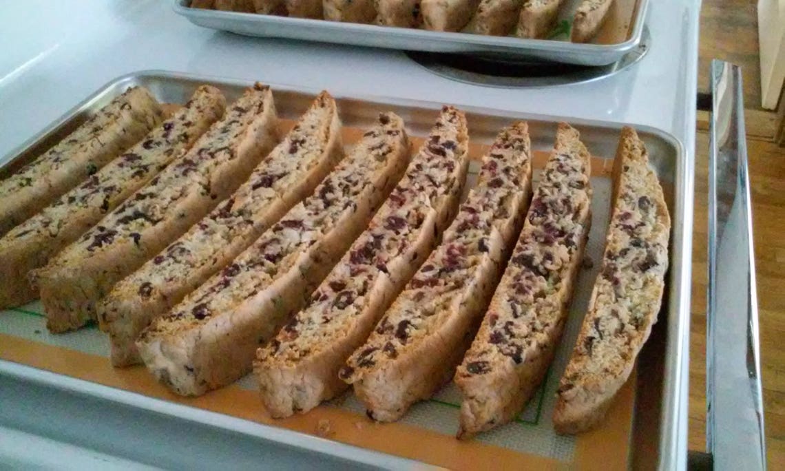Biscotti With Cranraisin and Almonds Etsy
