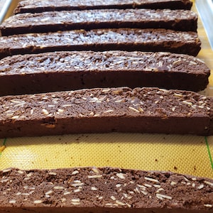 Biscotti - chocolate with almonds