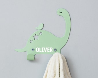 Personalised Dinosaur wall hook