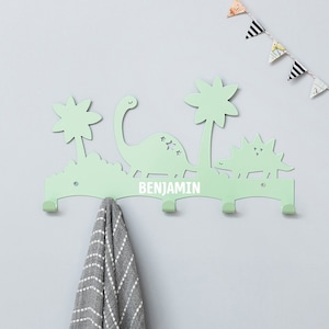 Personalised Dinosaurs coat rack