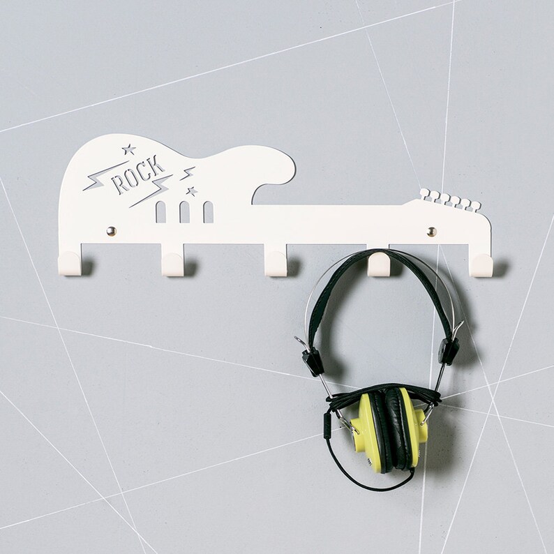 Personalised Rocknroll Guitar Coat Rack Etsy