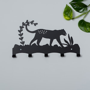 Leopard tiger jungle coat rack