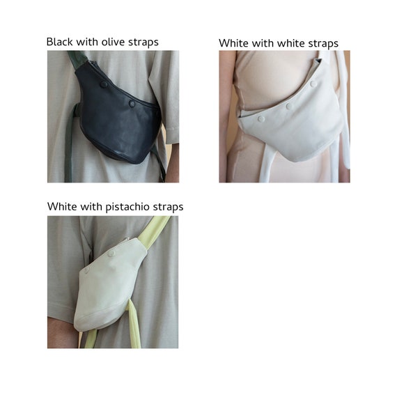 white leather bum bag