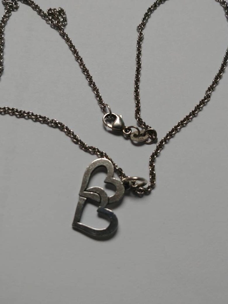 James Avery Double Heart Pendant on Avery Chain 16 inches Etsy