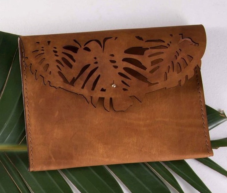 PARADISE Clutch / Handbag / iPad Case 100% Leather image 2