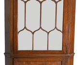17314 Flame Mahogany Custom Corner China Cabinet
