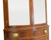 17394 Mahogany Curved Glass Corner China Cabinet
