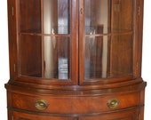 17598 Mahogany Duncan Phyfe Corner China Cabinet by Drexel