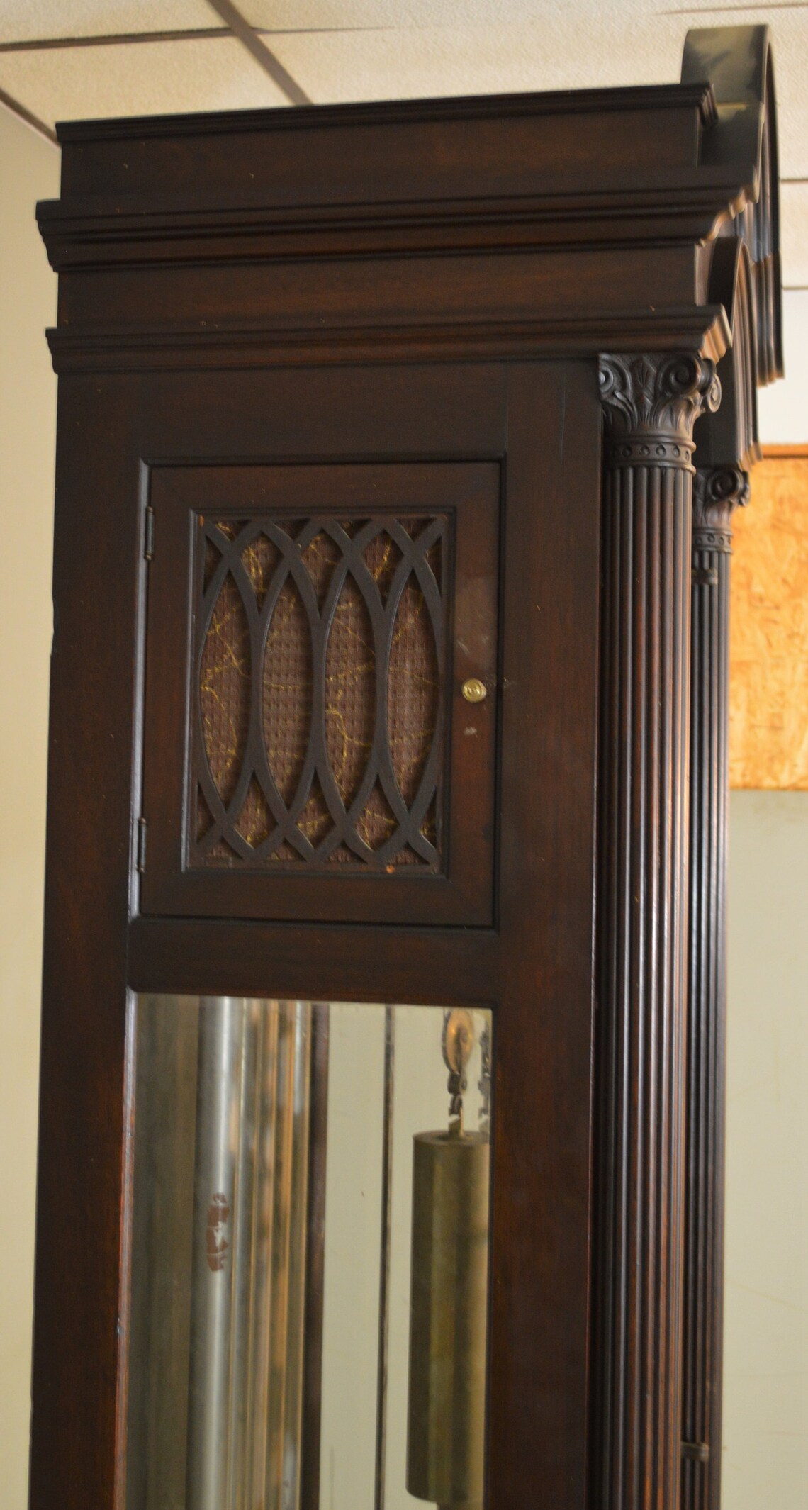 Antique Grandfather Clock With Tubes by Hanson Clock Company Etsy