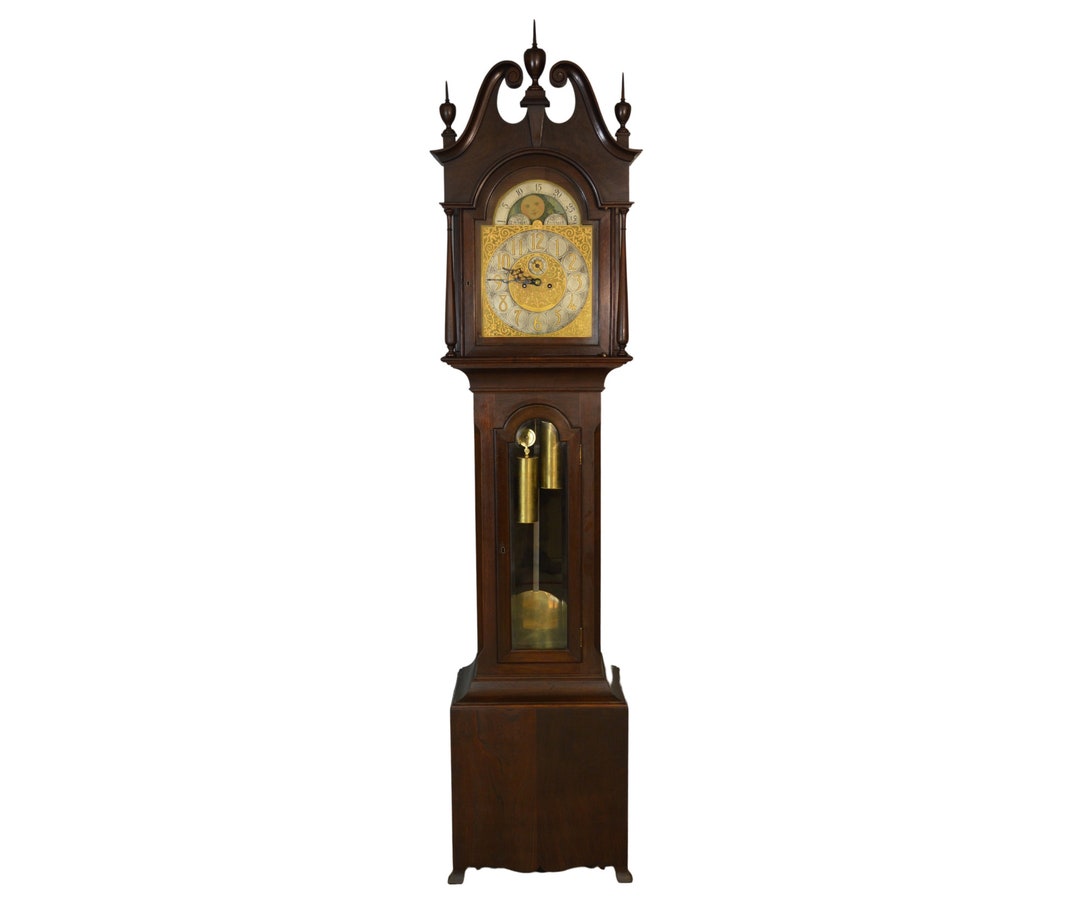 Antique Mahogany Grandfather Clock by J.E. Caldwell 21366 Etsy