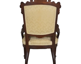 Antique Victorian Burl Walnut Parlor Chair – Jenny Lind Head