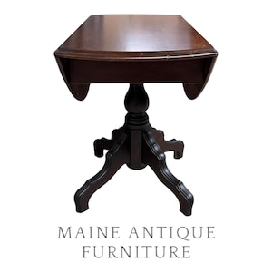 Victorian Walnut Drop Leaf Table with Urn Pedestal –1890s #22517