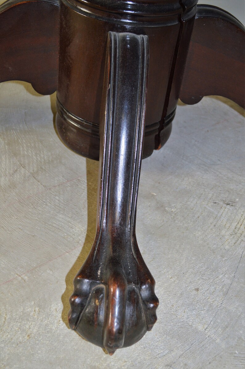 17814 Round Mahogany Ball & Claw Dining Banquet Table Etsy