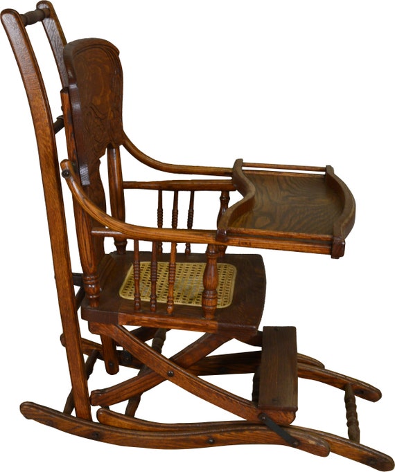 Antique stroller high chair discount