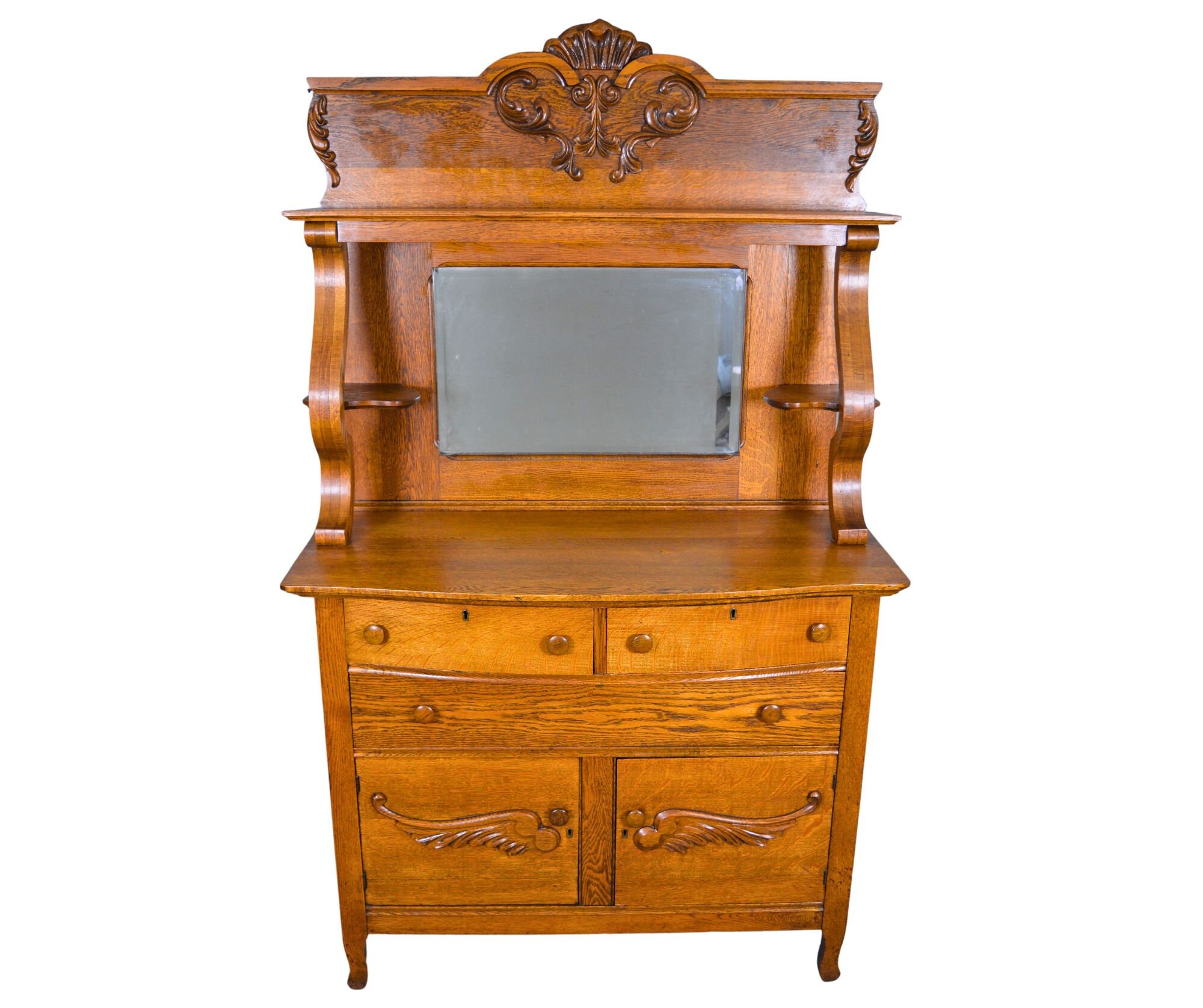 Antique buffet with sale mirror for sale