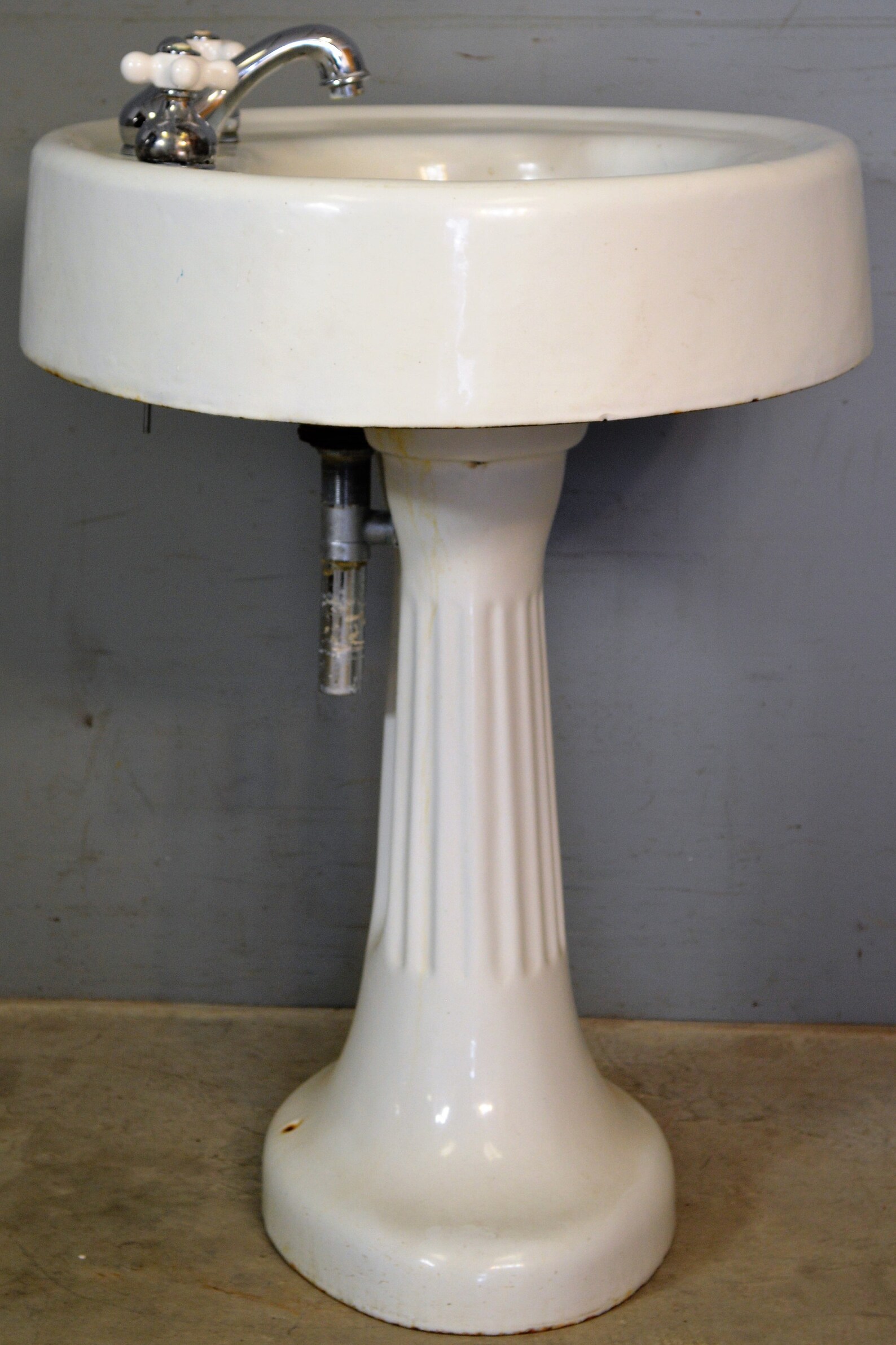 Antique Sink Victorian Oval Porcelain Pedestal Wash by Etsy