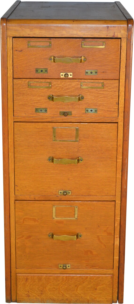 17668 Oak Library Bureau Of Congress Small File Cabinet Etsy
