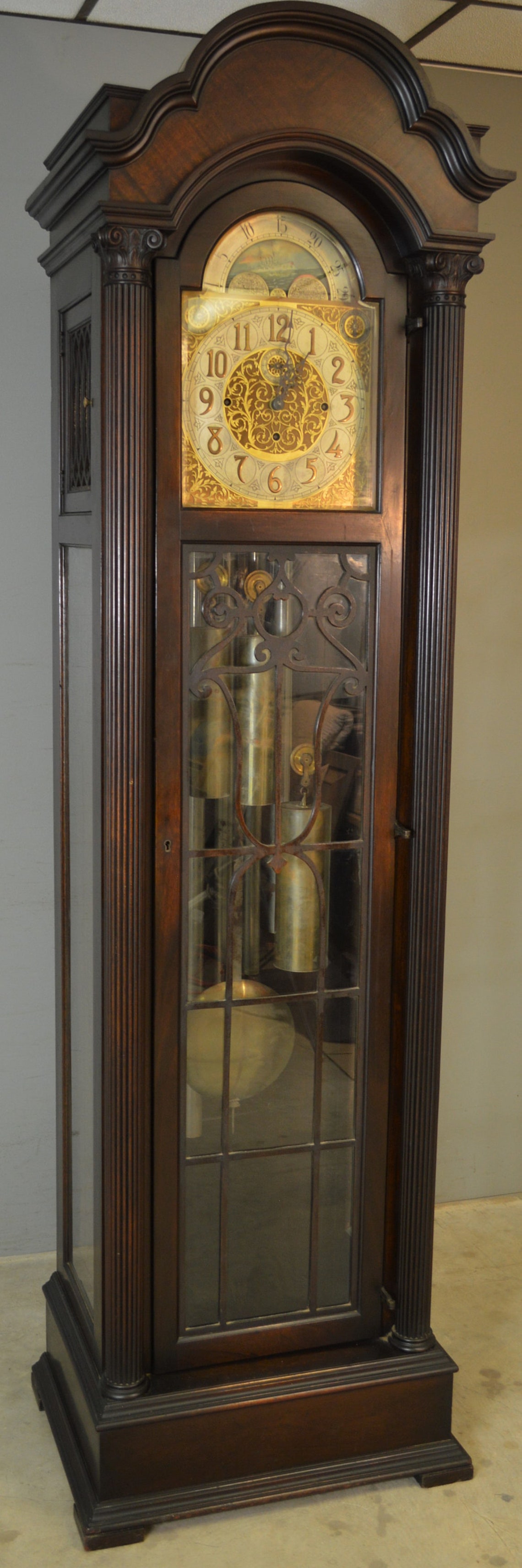 Antique Grandfather Clock With Tubes by Hanson Clock Company Etsy