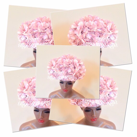 ピンククチュールハット：ハイファッションな女性のための特別な日の
