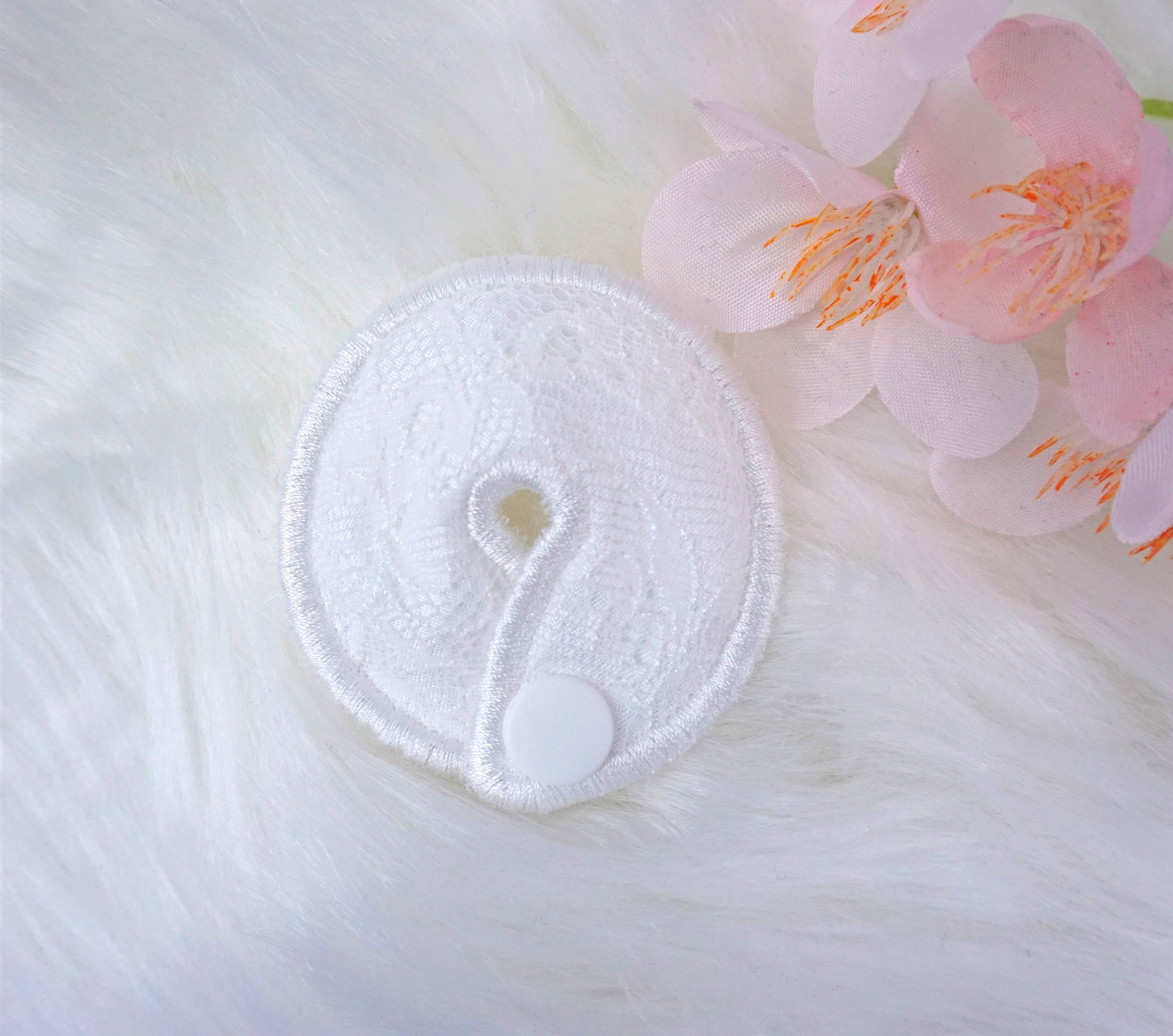 Satin & lace wedding g tube pad g pad tube PEG white Etsy