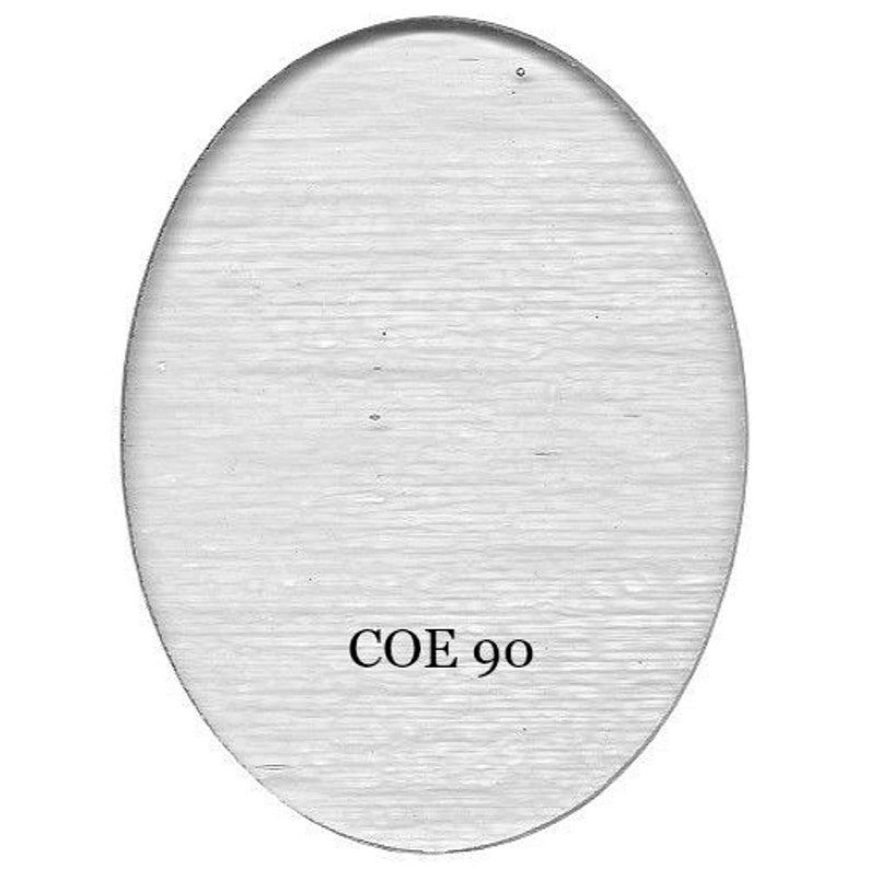 COE 90 Bullseye Clear OVAL Precut Fusible Glass Shape CHOICE Fusing Supplies