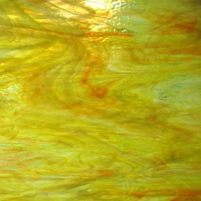 COE 96 Pearl Opal MIMOSA OrangeYellowWhiteClear Fusible Stained Glass