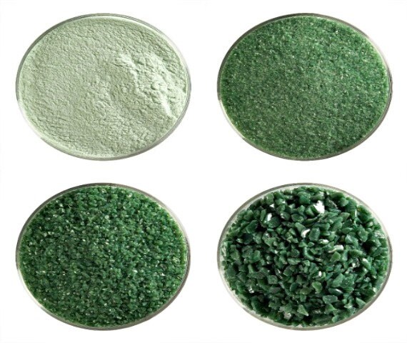 90 Coe Dark Forest Green Opal Medium Frit