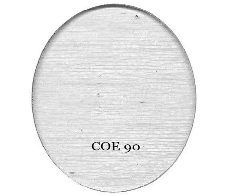 COE 90 Bullseye Clear OVAL Precut Fusible Glass Shape CHOICE Fusing Supplies