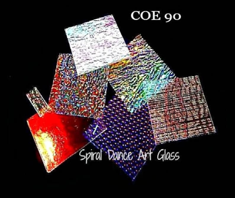 COE 90 DichroMagic DICHROIC Clear Ripple Jewelers Scrap Standard 1//2 lb
