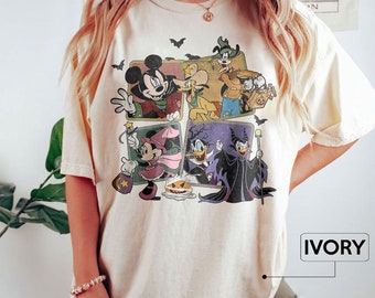 Comfort Colors® Retro Halloween Mickey and Friends Shirts, Disneyland Halloween Shirts, Women's Halloween Shirt, Disneyland Trip Shirts