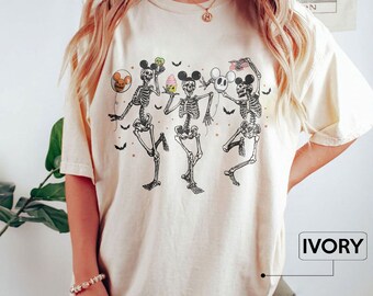 Comfort Colors Disney Skeleton Shirt, Disney World Shirt, Skeleton Mickey, Disney Vacation Shirt, Disney Ears Shirt, Mickey Balloon Shirt