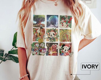 Comfort Colors® Retro Disney Christmas Shirt, Mickey Christmas Shirt, Disneyland Christmas Shirt, Magic Kingdom Christmas Shirt