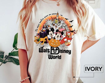 Comfort Colors Vintage Walt Disney World Halloween Shirts, Mickey and Friends Halloween Shirt, Disney Halloween Shirt, Halloween 2022 Shirts